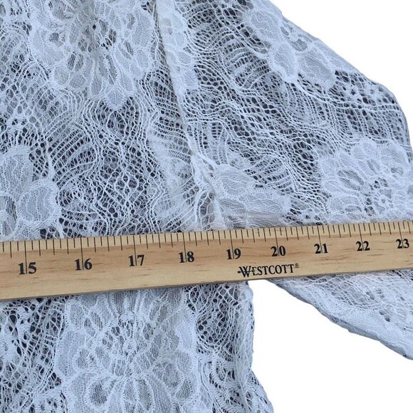 Paper + Tee Women's White Lace Cover Up Duster Size L - Picture 3 of 6